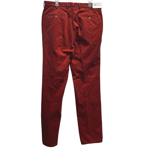 Peter Millar Men's Chino Pants 35 x 37 Pima Cotton NEW with Tags Soft Red Golf - Picture 3 of 5
